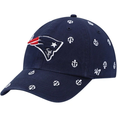 47 ' Navy New England Patriots Team Confetti Clean Up Adjustable Hat