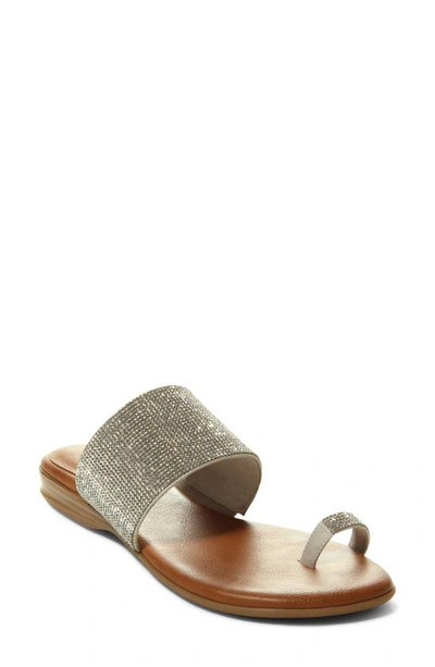 Vaneli Yarn Slide Sandal In Clear Stones