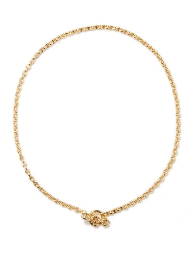 Hoorsenbuhs Open Link Micro Diamond & 18kt Gold Necklace In Yellow Gold
