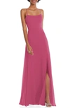 After Six Convertible Tie Evening Gown In Tea Rose