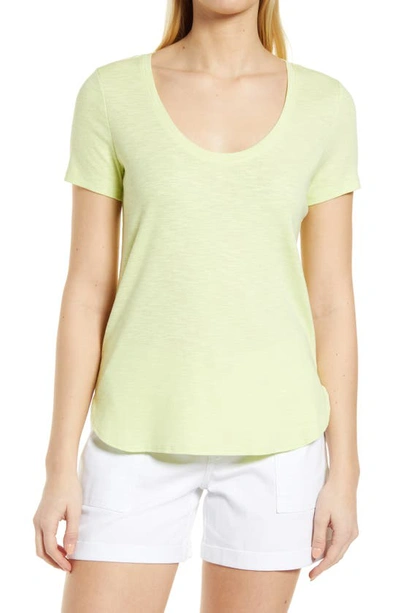 Tommy Bahama Ashby Isles Curve Hem T-shirt In Lime Pop