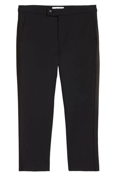 Reiss Kids' Knightsbridge - Black Junior Tuxedo Satin Stripe Trousers, Uk 7-8 Yrs