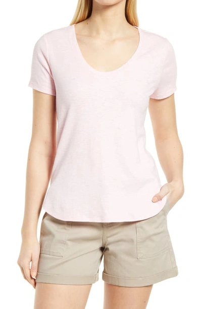 Tommy Bahama Ashby Isles Curve Hem T-shirt In Bikini Heather