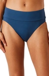 Tommy Bahama Palm Modern High Waist Bikini Bottoms In Midnight Sea