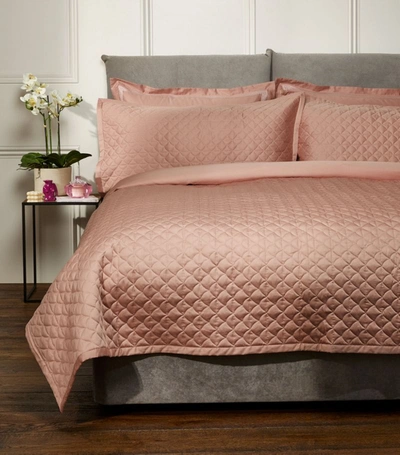 Amalia Suave Quilted Oxford Pillowcase (50cm X 75cm) In Pink