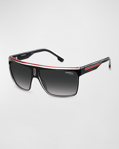 Carrera Men's 22/n Flat-top Rectangle Sunglasses In Grey