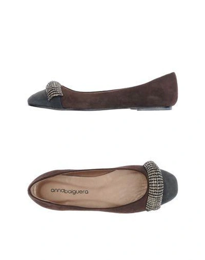 Anna Baiguera Ballet Flats In Cocoa