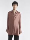 Filippa K Leah Silk Shirt In Faded Burgundy