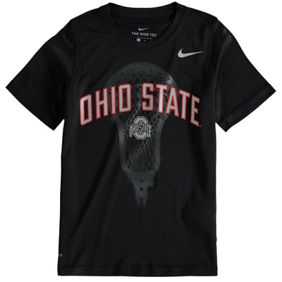 Nike Kids' Youth  Black Ohio State Buckeyes Lacrosse Performance T-shirt