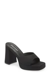 Jeffrey Campbell Ninety Platform Sandal In Black Faille