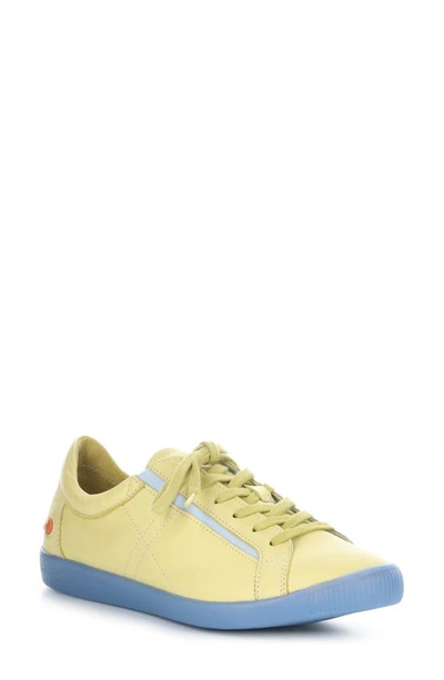 Softinos By Fly London Iddy Sneaker In 007 Light Yellow/ Blue