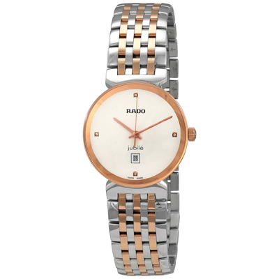 Rado R48913723 Florence Stainless-steel And Full-cut Diamond Quartz Watch In Two Tone  / Gold Tone / Rose / Rose Gold Tone / White