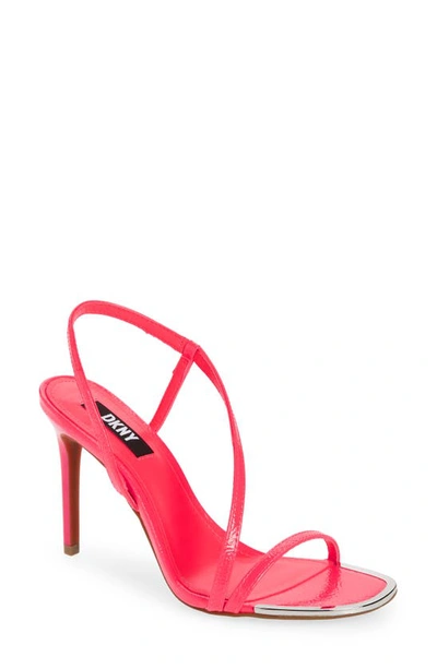 Dkny Danielle Womens Patent Dressy Slingback Sandals In Fuchsia