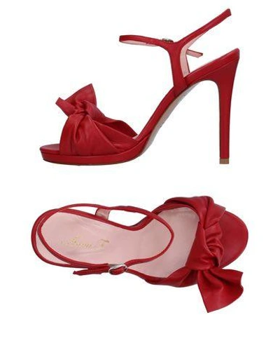 Anna F Sandals In Red