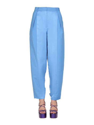 Rotate Birger Christensen Rotate High Waist Tapered Pants In Baby Blue