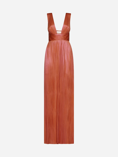 maria lucia hohan orange dress Maria Lucia Hohan Piper Silk Long Dress In Orange