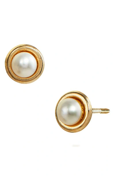 Savvy Cie Jewels 14k Gold & Cultured Freshwater Pearl Stud Earrings In Yellow