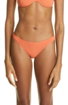 Totême Mini Recycled Polyamide Blend Bikini Bottoms In Orange