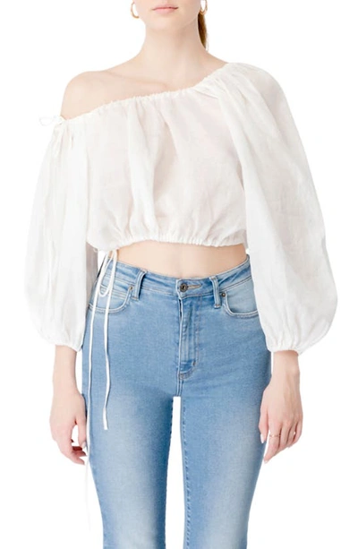Bardot Gianna One-shoulder Blouse In White