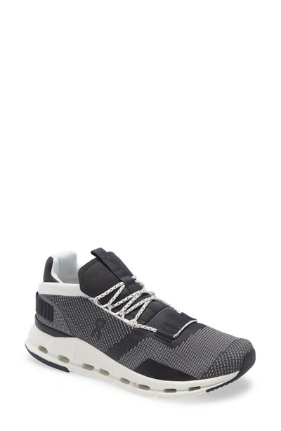 On Cloudnova Sneaker In Black/ White