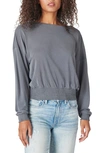 Lucky Brand Smock Waist Long Sleeve T-shirt In Smoked Pearl