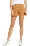 Madewell Perfect Military Twill Shorts In Toffee