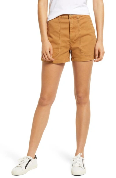 Madewell Perfect Military Twill Shorts In Toffee