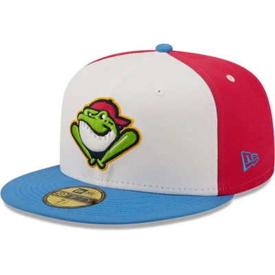 New Era Men's  White, Blue Ranas De Rio Copa De La Diversion 59fifty Fitted Hat In White,blue