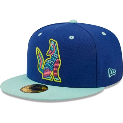 New Era Men's  Blue, Mint Sonadores De Hillsboro Copa De La Diversion 59fifty Fitted Hat In Blue,mint