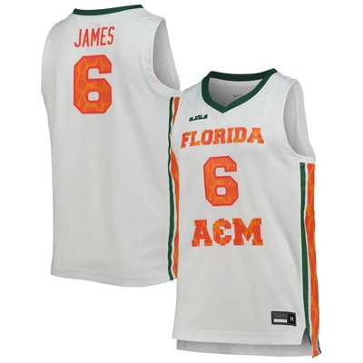 Nike X Lebron James White Florida A&m Rattlers Replica Basketball Jersey