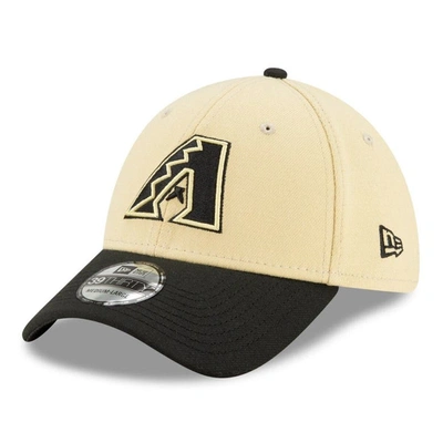 New Era Sand/black Arizona Diamondbacks 2021 City Connect 39thirty Flex Hat In Gold