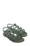 Melissa Sun Rodeo Water Resistant Cage Sandal In Green/ Clear Green