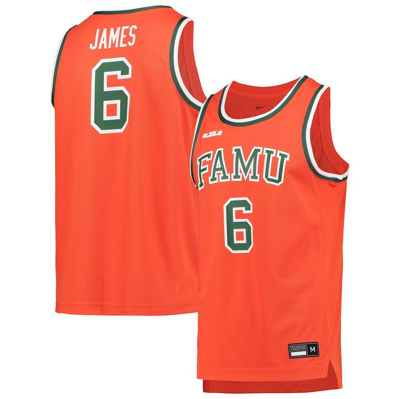 Nike X Lebron James Orange Florida A&m Rattlers Replica Basketball Jersey