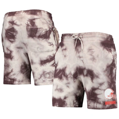 New Era Brown Cleveland Browns Tie-dye Shorts