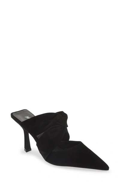 Jeffrey Campbell Tied-up Pointed Toe Mule In Black