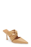 Jeffrey Campbell Tied-up Pointed Toe Mule In Natural