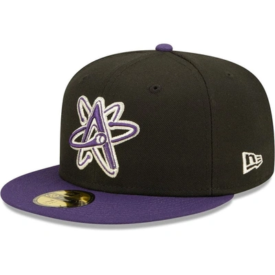 New Era Men's  Black Albuquerque Isotopes Alternate Logo 2 Authentic Collection 59fifty Fitted Hat