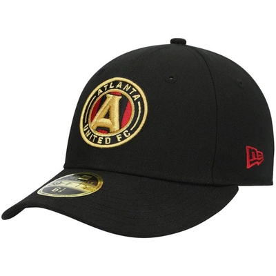 New Era Black Atlanta United Fc Primary Logo Low Profile 59fifty Fitted Hat