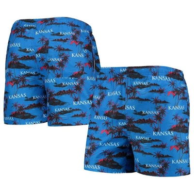 Foco Royal Kansas Jayhawks Island Palm Swim Trunks