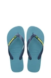 Havaianas Kids' Brazil Logo Flip Flop In Nautical Blue