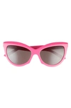 Balenciaga 57mm Cat Eye Sunglasses In Fuchsia
