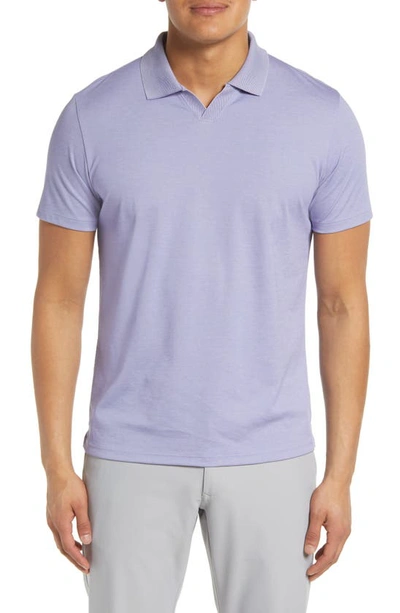 Robert Barakett Casey Johnny Collar Polo In Heirloom Lilac