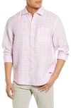Tommy Bahama Ventana Plaid Linen Button-up Shirt In Pale Passi
