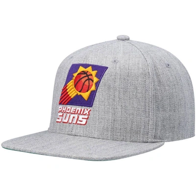 Mitchell & Ness Men's  Heathered Gray Phoenix Suns Hardwood Classics Team 2.0 Snapback Hat