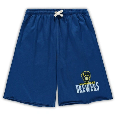 Profile Royal Milwaukee Brewers Big & Tall French Terry Shorts