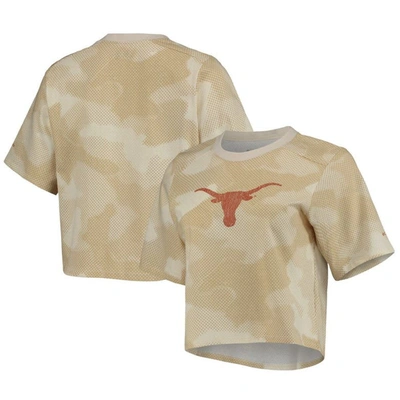 Columbia White/tan Texas Longhorns Park Camo Boxy T-shirt