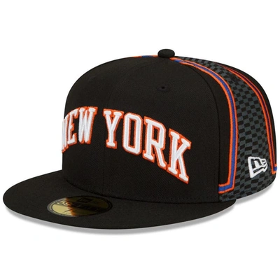 New Era Men's  Black New York Knicks 2021/22 City Edition Official 59fifty Fitted Hat