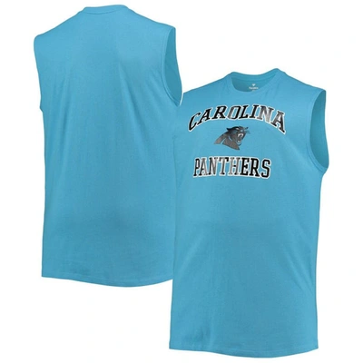 Profile Men's Blue Carolina Trouserhers Big And Tall Muscle Tank Top