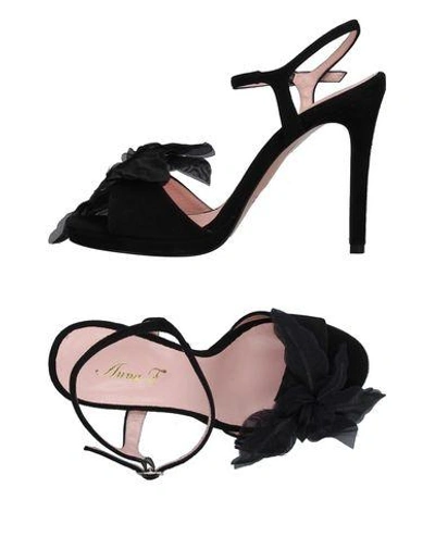 Anna F Sandals In Black