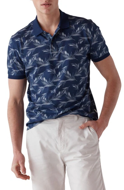Rodd & Gunn Men's Mccoll Palm Leaf Print Polo Shirt In Cobalt